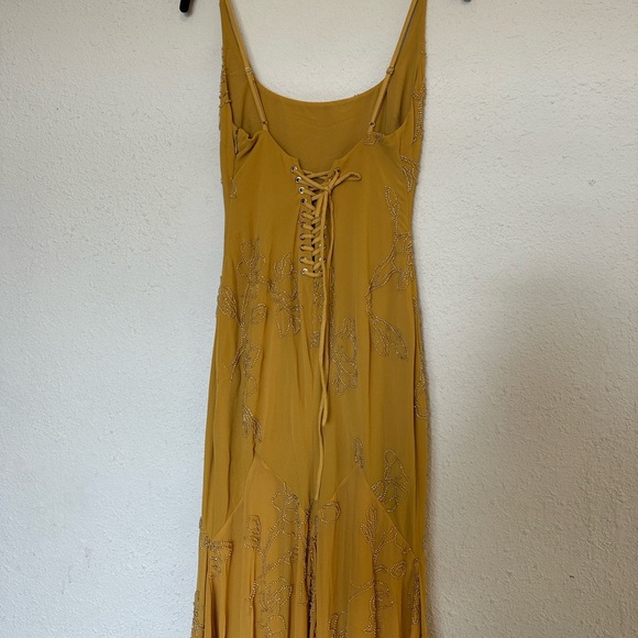 HOUSE OF CB 'Rosalia' Gold Embellished Hand Beaded Maxi Dress/Size XS NWOT - Picture 10 of 17